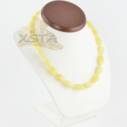 Amber natural necklaces polished matt 